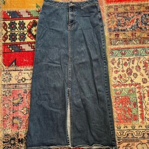 Vintage GAP Y2K Denim Maxi Skirt